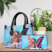 PREAUREUM "{split_values}" Personalized {collection_title} Leather Handbag