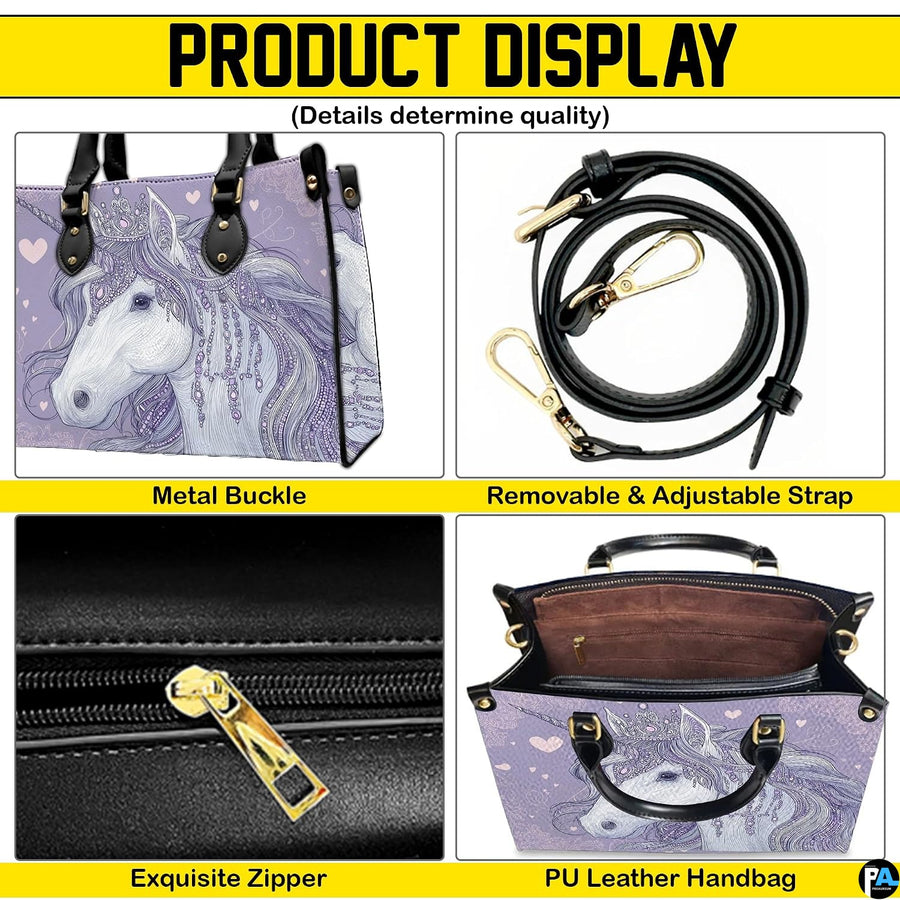 Open interior view of matching unicorn wallet displaying card slots and zipper pocket.