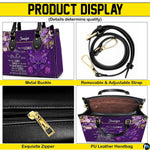 Four-panel showcase illustrating design details, hardware, and interior layout.