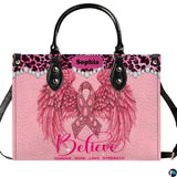 Pink Angel Wings Art Jeweled Ribbon Leopard Graphic Design