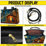 Spacious interior view of tote handbag showing lining and inner compartments