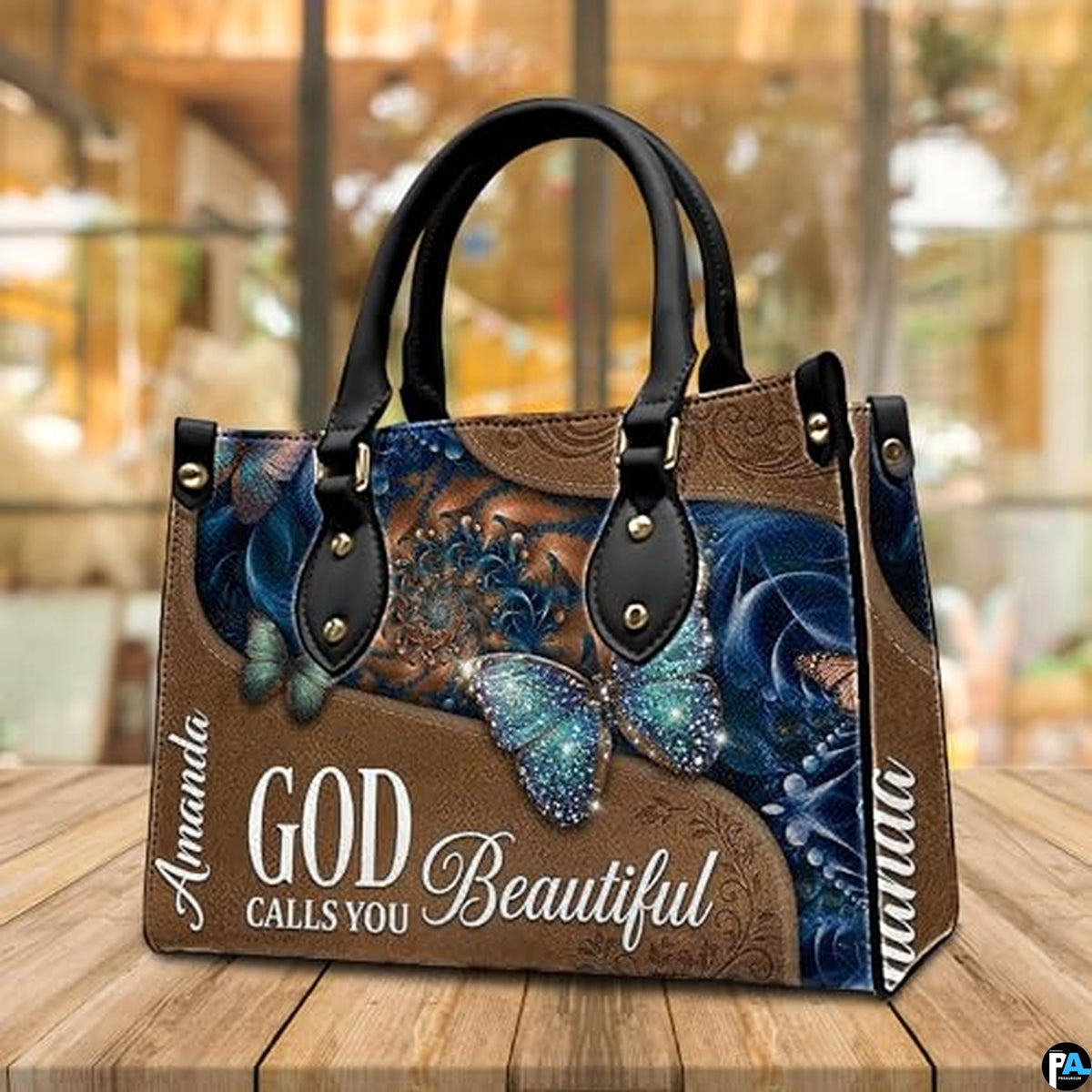 Personalized Christian Leather Handbag – Custom Purse Faith Gift for Mom, Grandma, Women Birthday or Christmas