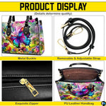 Personalized Butterfly Leather Handbag – Gothic Moon Bag with Adjustable Strap and Matching Witchcore Purse for Women