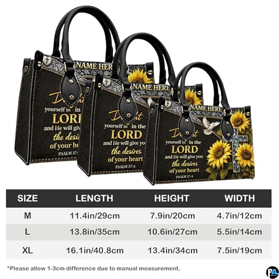 Personalized Christian Leather Handbag – Custom Purse Faith Gift for Mom, Grandma, Women Birthday or Christmas