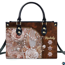 Custom Religious Praying Hands Rose Handbag for Christian Women