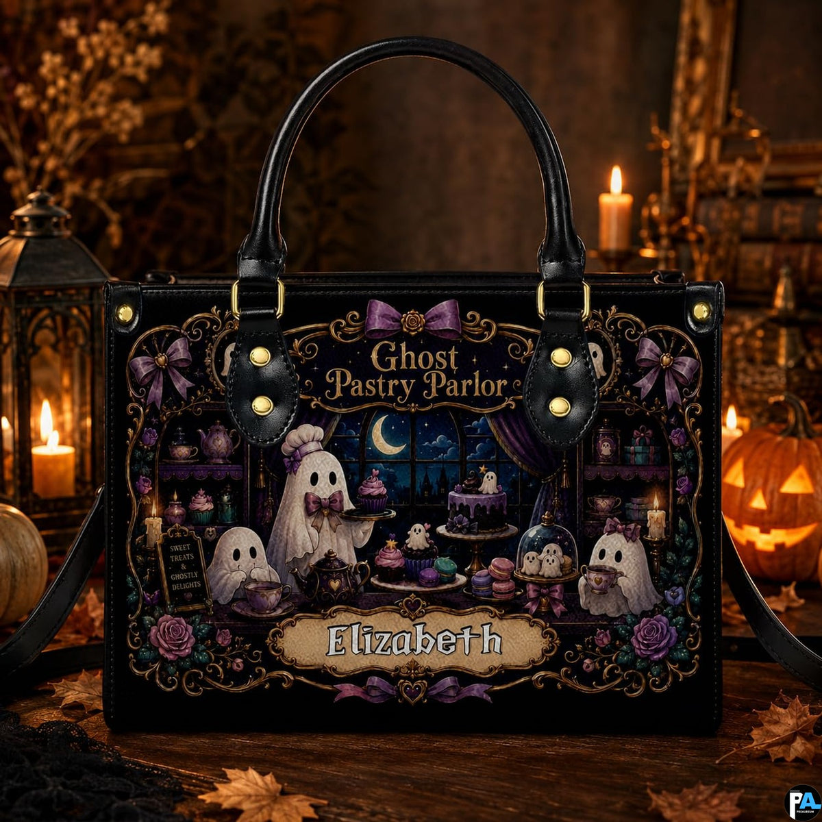 Frontal presentation highlighting the pastel goth art design on the primary accessory silhouette.