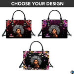 Personalized Leather Handbag for Black Women, Custom African Purse Bag Set, Birthday Meaningful Gifts for Mom, Friend