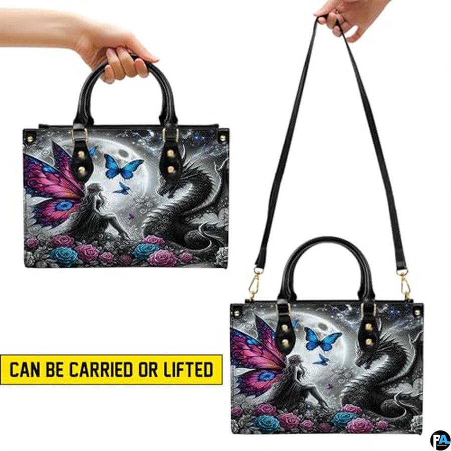 Personalized Fantasy Gothic Dragon Shoulder Bag for Dragon Lovers Gift