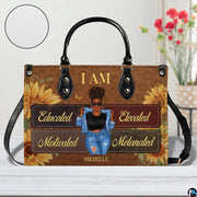Front perspective of sunflower girl art accessory highlighting illustrated figure and golden sunflower blossoms.