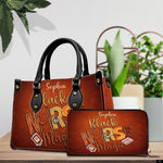 PREAUREUM "{split_values}" Personalized {collection_title} Leather Handbag