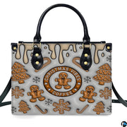 Back view highlighting repeating gingerbread treats and dripping confectionery graphics.