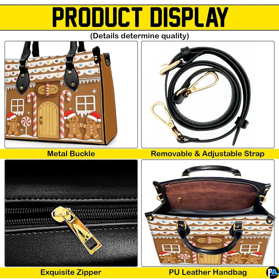 Product detail view highlighting metal buckles, removable shoulder strap, zipper closure, and interior lining.