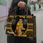 Personalized African American Leather Bag, African Purse, Gifts for Black Girl Women, Black History Handbags