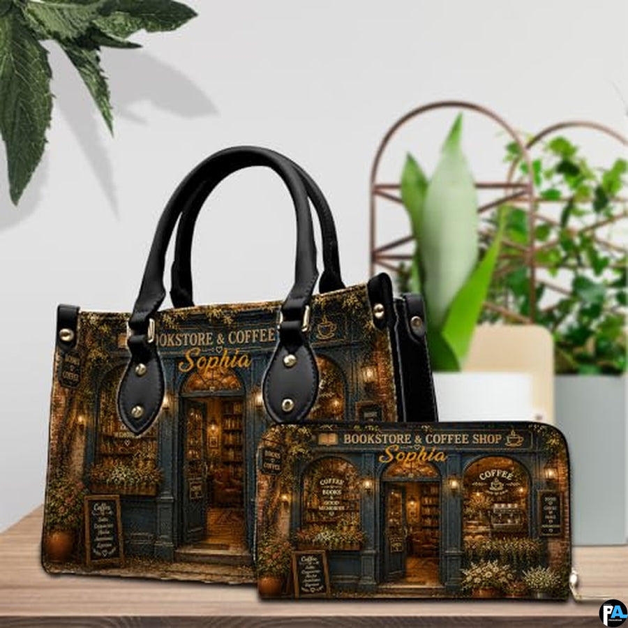 Bookstore Leather Bag, Book Purse for Book Lovers, Shoulder Bag