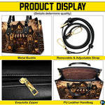 Detailed multi-panel overview illustrating interior layout and exterior decorative accents.