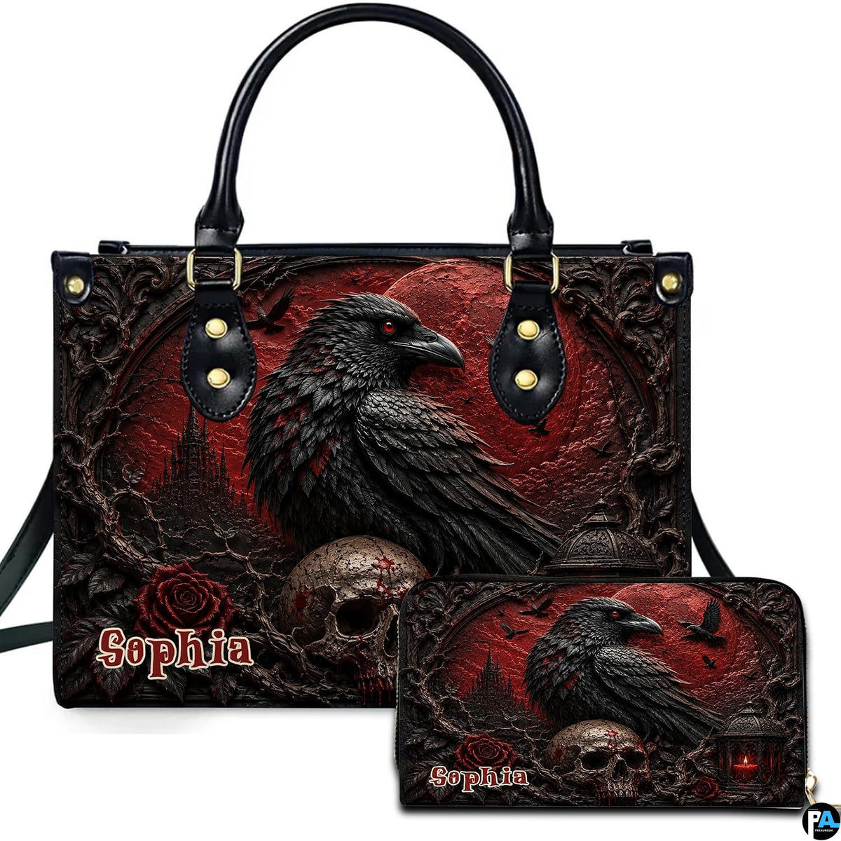 Personalized Bird dark fantasy gothic art Shoulder Bag