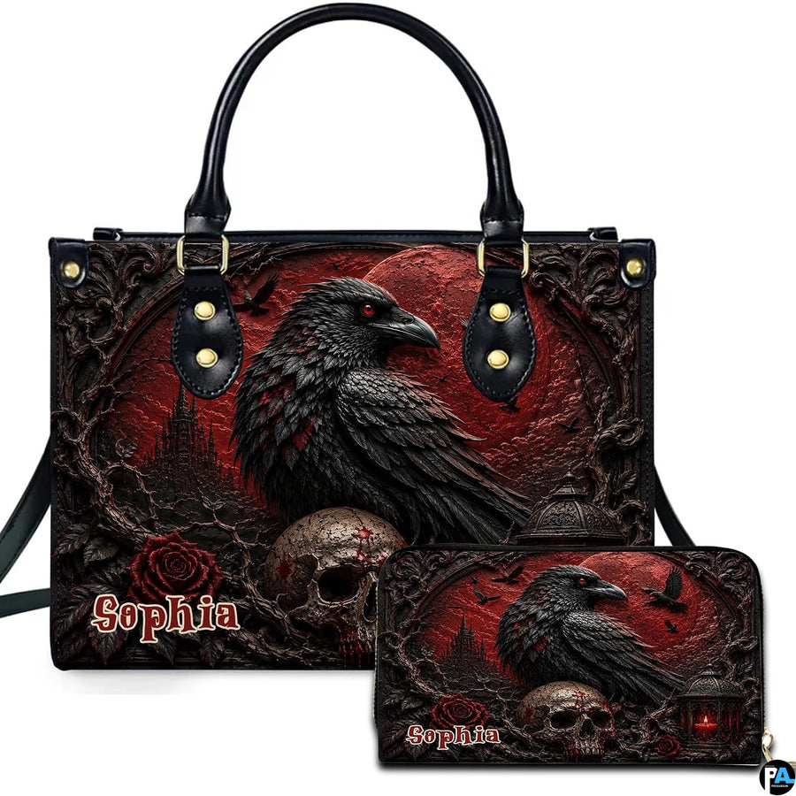 Personalized Bird dark fantasy gothic art Shoulder Bag