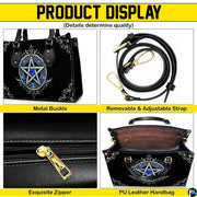 Four-panel showcase illustrating design details, hardware, and interior layout.