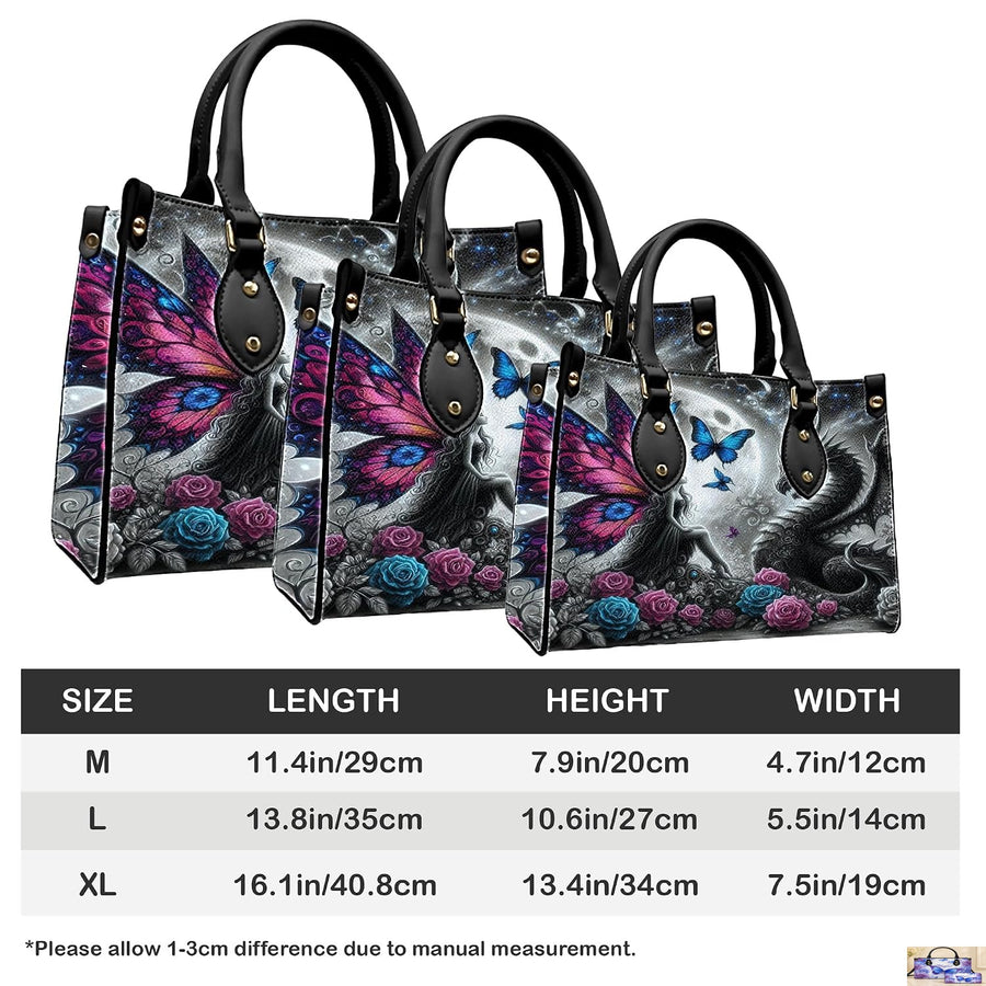 PREAUREUM "{split_values}" Personalized {collection_title} Leather Handbag