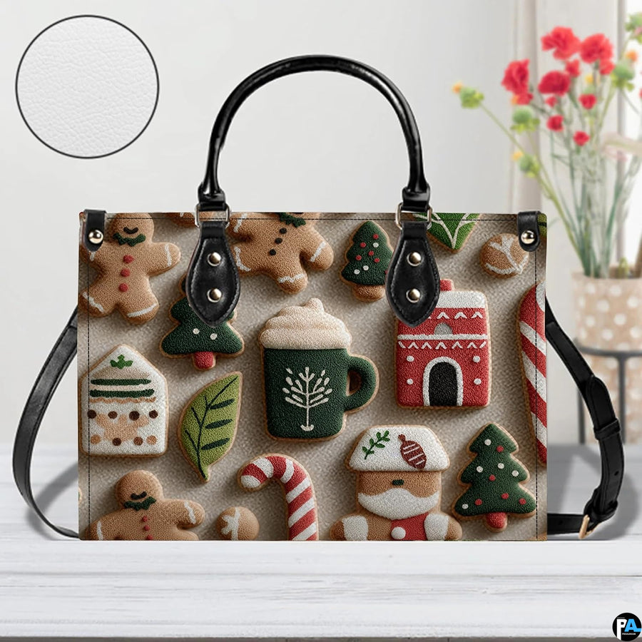 Sunlit interior setting highlighting gingerbread cookie artwork with circular texture close-up.