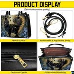 Personalized Gold Tailed Cat and Butterflies Handbag