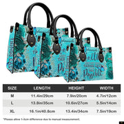 PREAUREUM "{split_values}" Personalized {collection_title} Leather Handbag