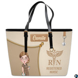 Beige Clinician Tote Handbag