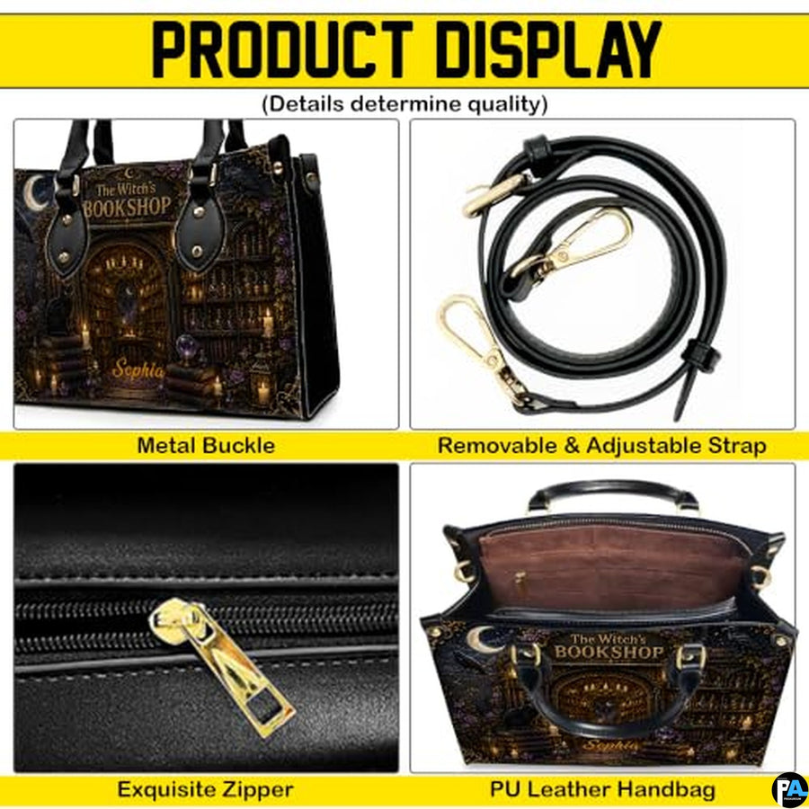 Bookstore Leather Bag, Book Purse for Book Lovers, Shoulder Bag