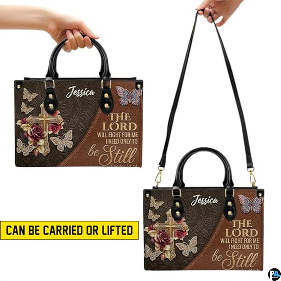 Personalized Christian Leather Handbag – Custom Purse Faith Gift for Mom, Grandma, Women Birthday or Christmas