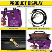 Sizing guide comparing Medium, Large, and Extra Large dimensions for the handbag.