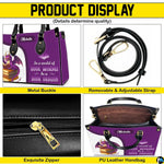 Sizing guide comparing Medium, Large, and Extra Large dimensions for the handbag.