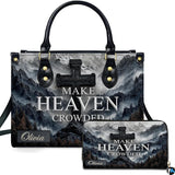 Mountain Peak Stone Cross Handbag and Matching Wallet Set