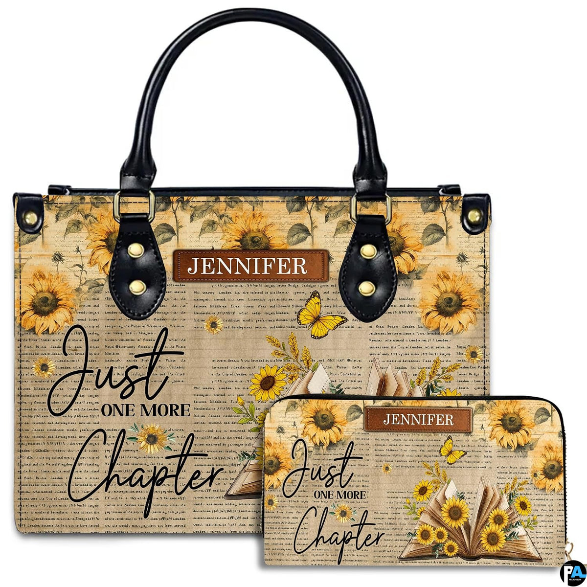 Personalized Book Lover Leather Bag, Just A Girl Who Loves Book Handbag With Name, Books Purse, Gifts For Readers, Writer