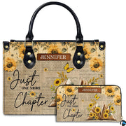 Personalized Book Lover Leather Bag, Just A Girl Who Loves Book Handbag With Name, Books Purse, Gifts For Readers, Writer