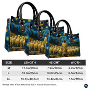 Interior view of matching wallet showing card organizers and cash compartments