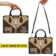Four-panel showcase illustrating hardware attachments, zipper, and open layout.