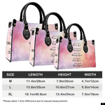PREAUREUM "{split_values}" Personalized {collection_title} Leather Handbag