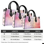 PREAUREUM "{split_values}" Personalized {collection_title} Leather Handbag