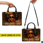 Visual demonstration displaying handheld and over-shoulder carrying arrangements.