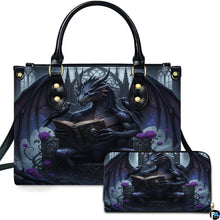 Personalized Dragon Leather Handbag, Fantasy Gothic Purse for Women, Mythical Shoulder Bag Gift for Dragon Lovers