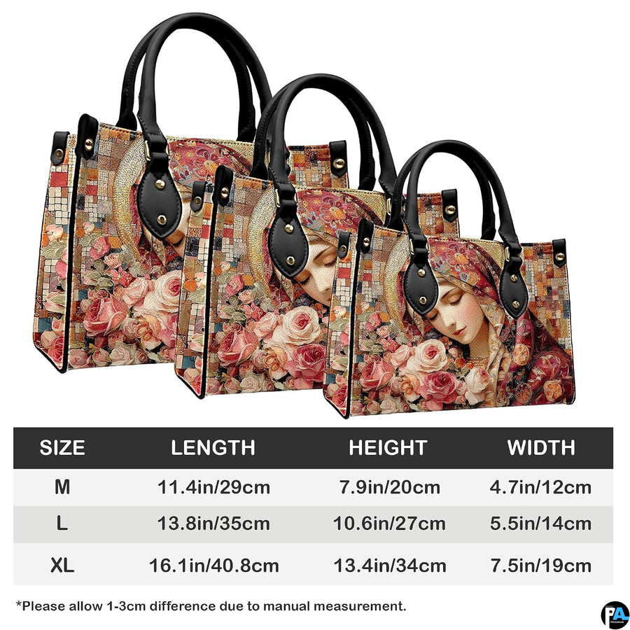 Scale overview presenting three proportion options for the mosaic devotional print.