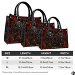 Personalized Halloween Leather Handbag – Custom Witch 3D Printing Effect Purses For Women – Spooky Gothic Shoulder Bag