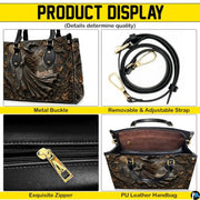 Personalized Witch Handbag with Purse, Custom Name Gothic Leather Bag Set for Women, Halloween Shoulder Bag, Witch Gift