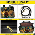 Personalized Black Women Leather Bag, Custom Name African Purses and Handbags Gifts for Mom Birthday Christmas Mothers Day