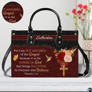 Interior compartment view displaying lining and pocket organization of burgundy rose handbag.