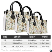 Custom Catholic Virgin Mary Leather Bag, Personalized Name Handbags and Purses for Christian Women Religious Bag Gifts