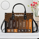 PREAUREUM "{split_values}" Personalized {collection_title} Leather Handbag