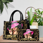 PREAUREUM "{split_values}" Personalized {collection_title} Leather Handbag
