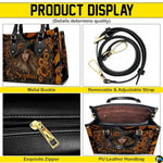 Personalized Halloween Leather Handbag – Custom Witch 3D Printing Effect Purses For Women – Spooky Gothic Shoulder Bag