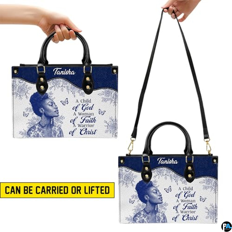 Personalized Leather Handbag for Black Women, Custom African Purse Bag Set, Birthday Meaningful Gifts for Mom, Friend